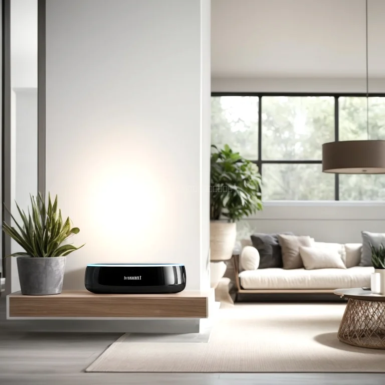 Heimwoge AI Smart Home Hub in moderner Wohnumgebung